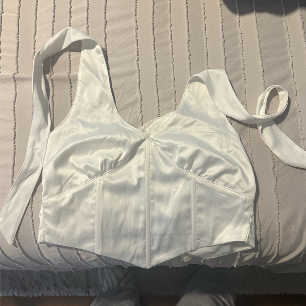 White Halter Top